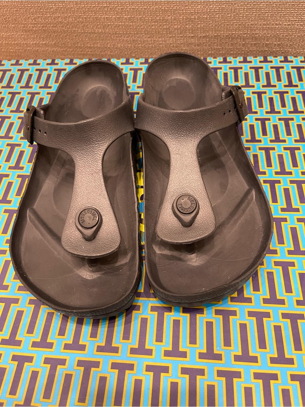 Birkenstock Brown EVA Thong Sandals - Picture 4 of 4